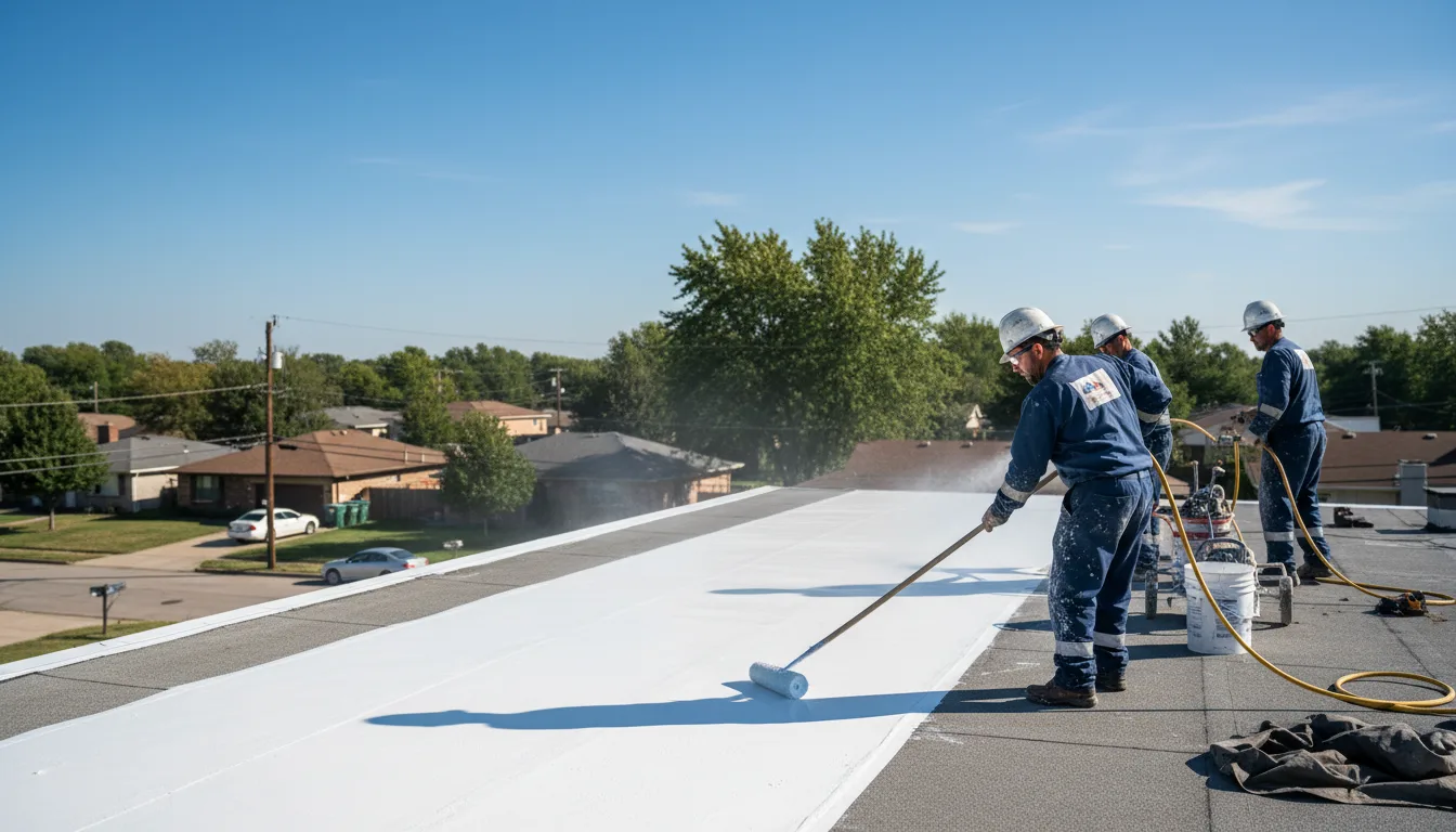 Commercial roof coating in Collins Center, NY near me